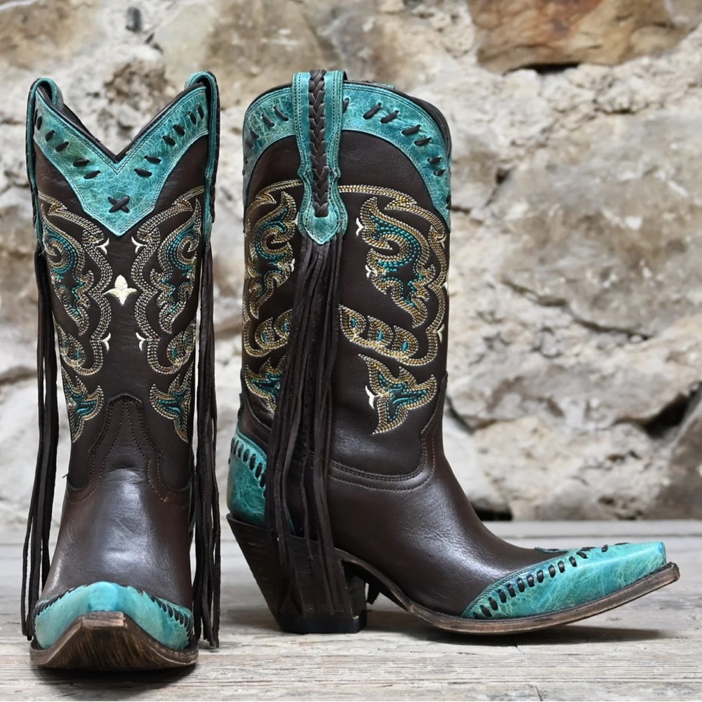 Lucchese Two Toned Tassel Boots